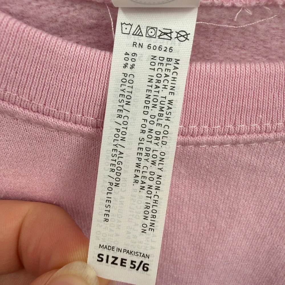 Kids Rabbit Skins Pink Pony Cupcake Graphic‎ Sweatshirt Size 5/6